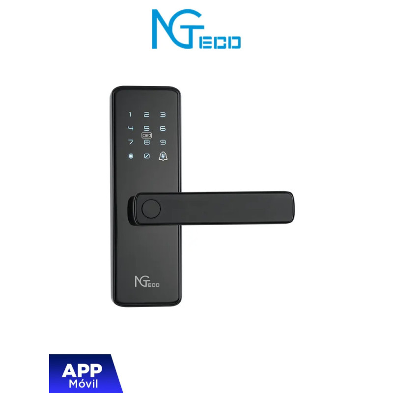 NGTECO SL01A730N Cerradura Inteligente Biométrica con WiFi  /  300 usuarios  /  APP Móvil