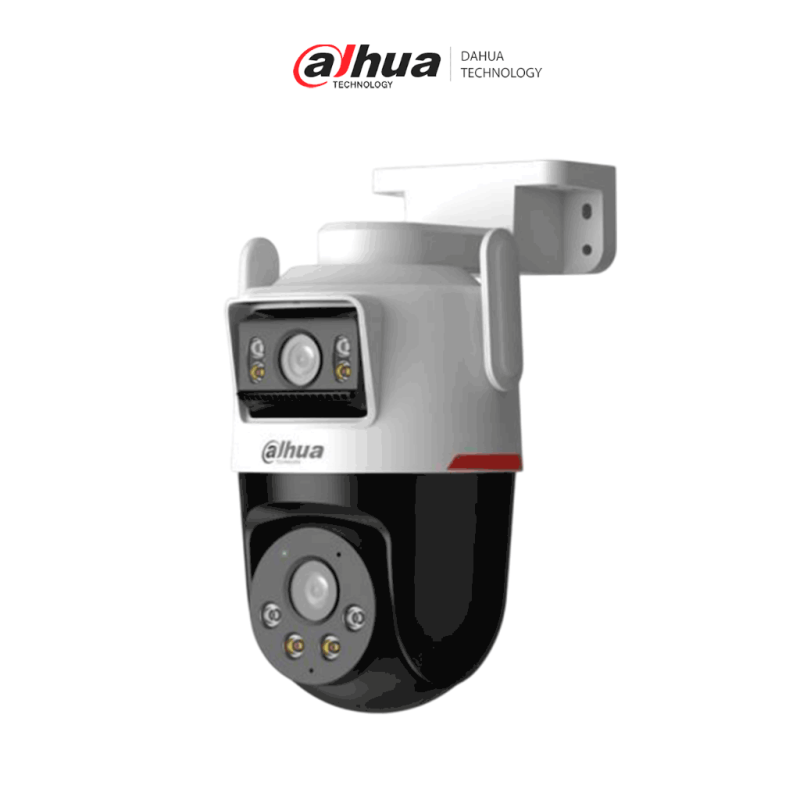 Dahua DH-IPC-PTS2349B3-SW-E2-PV- Cámara IP PT Wifi Dual de 6 MP, 2 Lentes de 3 MP (Fijo y PT), WizColor