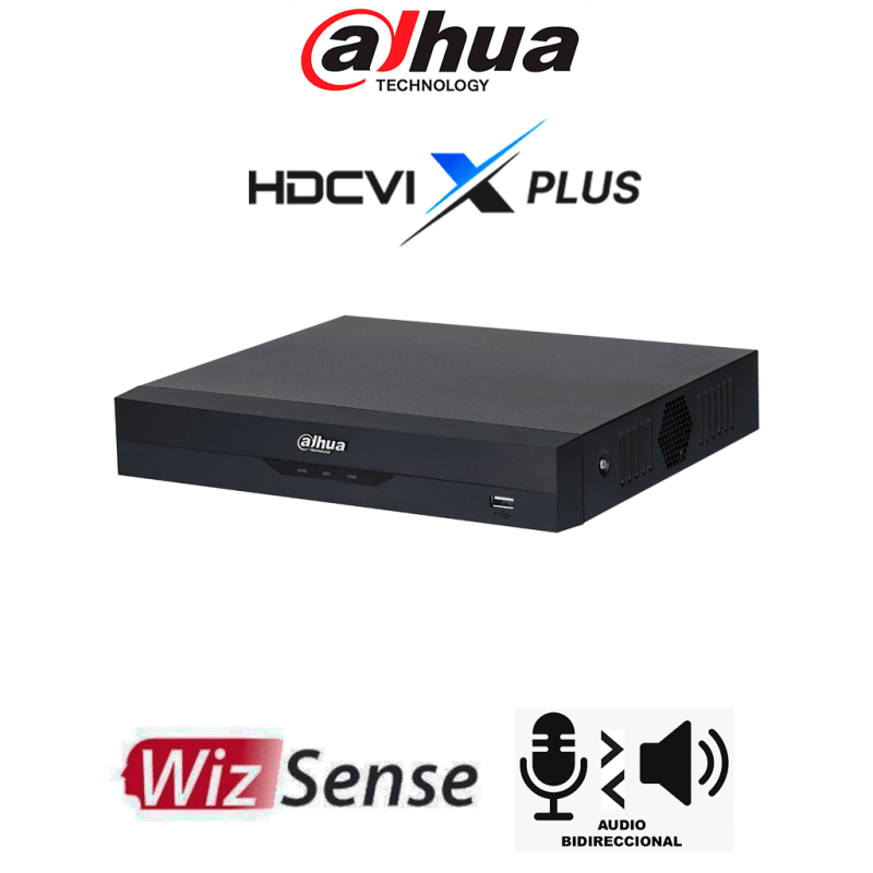 DAHUA DH-XVR5108HS-I3 / T - DVR de 5MP Lite con WizSense /  HDCVI X PLUS /  Soporta 8 canales + 4 IP o 10 Canales IP