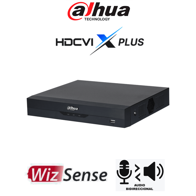 DAHUA DH-XVR5116HS-I3 / T - DVR de 5MP Lite con WizSense /  HDCVI X PLUS /  Audio Bidireccional en 16 Canales