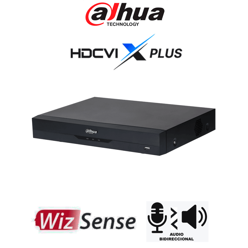 DAHUA DH-XVR5108HE-I3 / T - DVR de 8 Canales 5MP Lite WizSense /  HDCVI X PLUS /  Audio Bidireccional en los 8 Canales /  H.265+