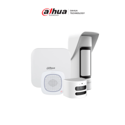 DAHUA ARC3800H-W2-KIT - Paquete de sistema de alarma inalámbrica, Incluye: panel de alarma HUB2, sirena inalámbrica con audio bi