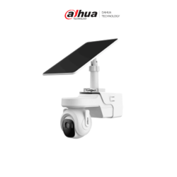 DAHUA DH-KIT / BP4A-4G / M0508 - Kit cámara PT 4G /  4MP / panel solar / Batería /  SMD /  Sirena y luz de disuasión activa