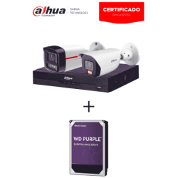 DAHUA Kit para certificación Dahua DHCA-IPVSS compuesto por: DH-IPC-HFW3249E-S-IL , DH-IPC-HFW2249TL-S-PRO, DHI-NVR2104HS-P-I2 y