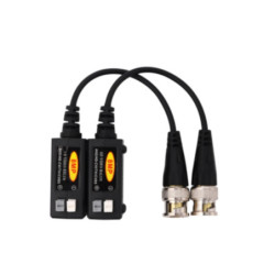 SAXXON VB - 01 Par de Transceptores Pasivos 4K (Video Baluns), Botón Push Superior, Empalmes Ordenados, 4K hasta 150m, 4MP a 200