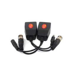 SAXXON VB-04 - Par de transceptores 4K para video y energía, con entradas RJ45, 4K hasta 150m con CVI, 4MP y 2MP hasta 250m