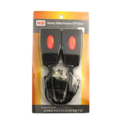 SAXXON VB-04 - Par de transceptores 4K para video y energía, con entradas RJ45, 4K hasta 150m con CVI, 4MP y 2MP hasta 250m