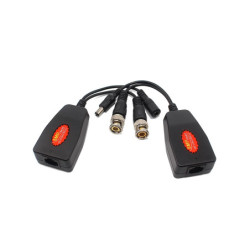 SAXXON VB-04 - Par de transceptores 4K para video y energía, con entradas RJ45, 4K hasta 150m con CVI, 4MP y 2MP hasta 250m