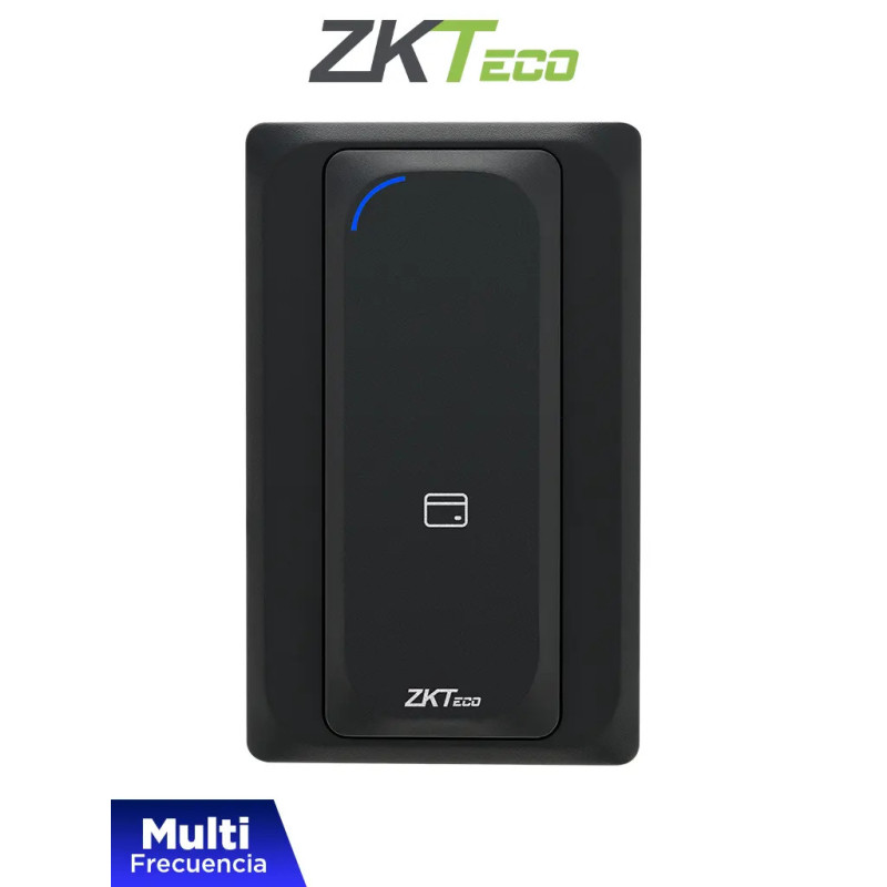 ZKTECO KR901S - Lector Esclavo de Tarjetas ID 125 Khz y Mifare 13.56 MHz /  IP65 /  Wiegand 26 /  LED Indicador de Estado