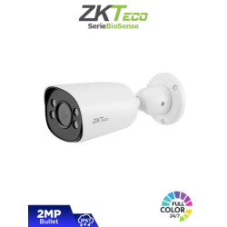 ZKTECO BS-852B31C-S2-C-MI-S – Cámara IP Bullet Full Color de 2 MP, Serie BioSense, Lente 2.8 mm, Micrófono Integrado, Video Anal