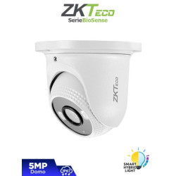 ZKTECO ES-855P31C-S8-MI-S-HL - Cámara IP Domo Híbrida Inteligente de 5 MP, Serie BioSense, Lente 3.6 mm, Micrófono Integrado, Vi