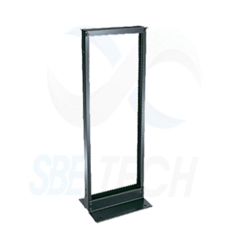 SBE TECH SBE-RR419NM - Rack de acero de 4 FT de altura / 19" de ancho  /  Color Negro pavonado /  Incluye 8 tornillos 12 / 24