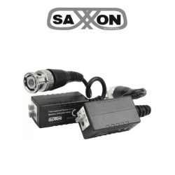SAXXON VB-03 Par de transceptores pasivos (Video Baluns) soporta 4MP a 200m, 1080p a 250m, 720p a 300m en CVI. Compatible con HD