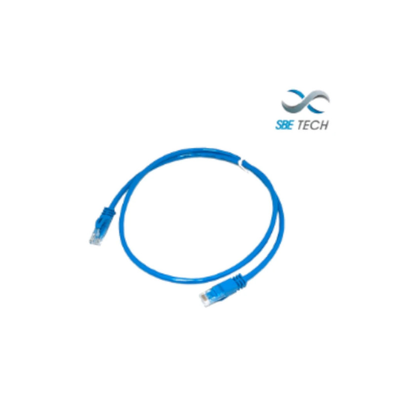 SBETECH SBE-PCC6U10.0M-BL - Patch cord cat. 6 con bota inyectada color azul, 10 m