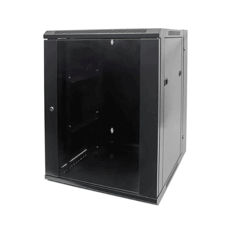 INTELLINET - 711845 - Gabinete mural abatible 19", 9U, Ensamblado  /  9U, 550 mm de profundidad, Ensamblado, negro