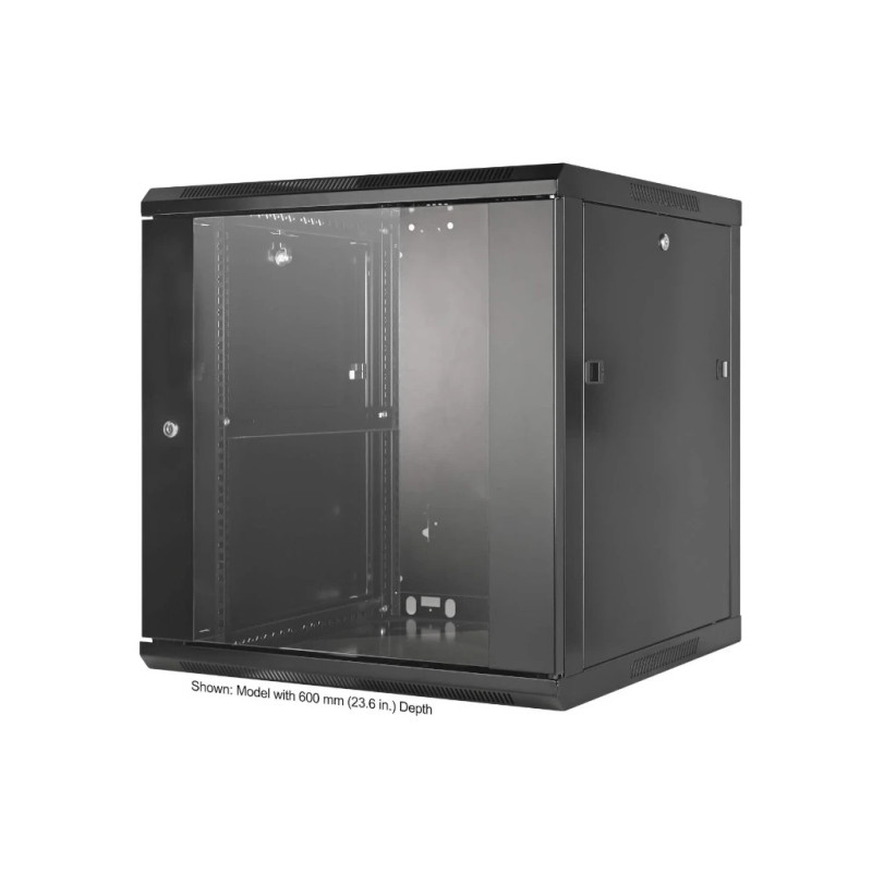 INTELLINET - 711906 - Gabinete mural de 19", 12U, Ensamblado  /  12U, 450 mm de profundidad, Ensamblado, negro