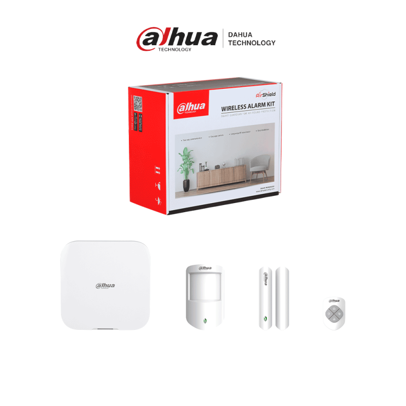 DAHUA DHI-ART-ARC3800H-03-FW2(915) -Kit de Alarma Inalámbrico Hub2, WiFi, Ethernet y 4G, Incluye panel de alarma Hub2, sensor de