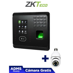 ZKTECO MB360IDNGPAK - Control de Asistencia y Acceso Básico con Autenticación Facial (1500 Rostros), Huella Digital BioID (2000)
