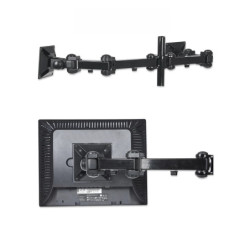 MANHATTAN - 420808 - Soporte para monitor, de escritorio, movimiento articulado, 2 pantallas planas de 13" a 24" máximo 6 kg cad