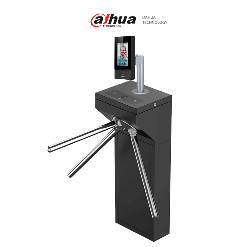 DAHUA ASI6213SGG100 Kit Control de Acceso Facial con Torniquete Inteligente Bidireccional. Capacidad para 6,000 Rostros y 10,000