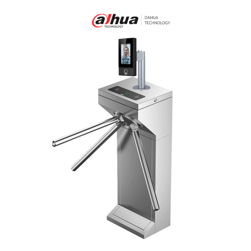 DAHUA ASI6214SDASGG100 - Kit Biométrico Facial con Torniquete Inteligente Bidireccional, Capacidad para 6,000 Rostros, 6,000 Hue