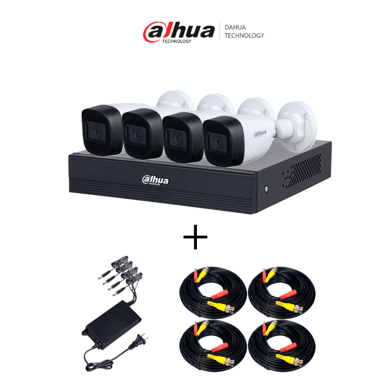 DAHUA PAQ-DH-XVR1B04-I-T-DH-HAC-HFW1200CN-A - Paquete Armado Dahua /  Incluye Grabador DH-XVR1B04-I-T