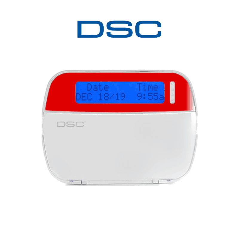 DSC HS2LCD RED - Teclado Cableado LCD Alfanumérico ROJO admite 128 zonas compatible con NEO