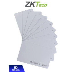 ZKTECO IDCARDN - Paquete con 10 Tarjetas ID con Frecuencia de 125 kHz, 1 mm de Grosor con Folio Impreso