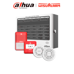 DAHUA WISUALARM PAQUETE CONVENCIONAL 4 ZONAS - El paquete incluye: un panel convencional de 4 zonas, detector de humo, detector