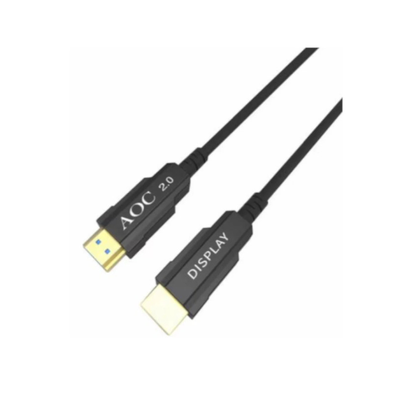 SAXXON HDMI-OF300 - Cable HDMI de 30 Metros por Fibra Óptica 4K@60Hz  /  Fibra 4 hilos + 7 hilos cobre estañado