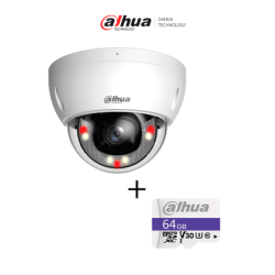 Kit DAHUA DH-IPC-HDBW2649EP-S-IL - Camara IP Domo Antivandalica de 6 Megapixeles + TF-C100