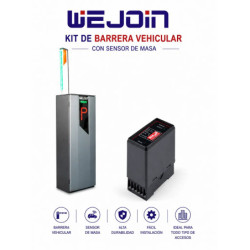 WEJOIN WJNSBG101HR34LEDDG102 - Kit de Barrera Vehicular Derecha con brazo de 4 Metros con Led Modelo WJNSBG101HR34LED con Sensor