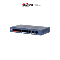 DAHUA DH-CS4010-8GT-110-V2- Switch de 10 Puertos Gigabit  /  8 Puertos PoE  /  2 Puertos Uplink 10 / 100 / 1000
