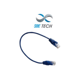 SBE TECH SBE-PCC60.3M-BL28 - Patch cord cat. 6 DIAMETRO REDUCIDO 28 AWG con bota inyectada color azul, 30 cm
