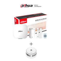 DAHUA PAQUETE SAFE HOME - Paquete de intrusión y detección de incendio residencial, Incluye: KIT ART-ARC3000H-03-W2 (Airshield)