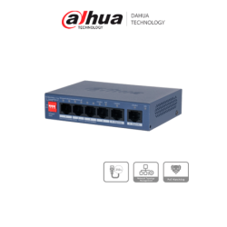 DAHUA DH-CS4006-4ET2GT-36 - Switch PoE de 6 Puertos Fast Ethernet / 4 Puertos PoE 10 / 100 / 1000  /  2 Puertos uplink 10 / 100