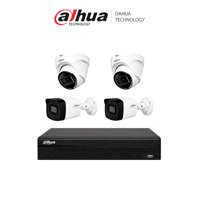 DAHUA KIT NVR1104HS-P-S3 / H - NVR de 8 Megapixeles /  4k /  4 Canales IP /  4 puertos PoE /  Smart H.265+