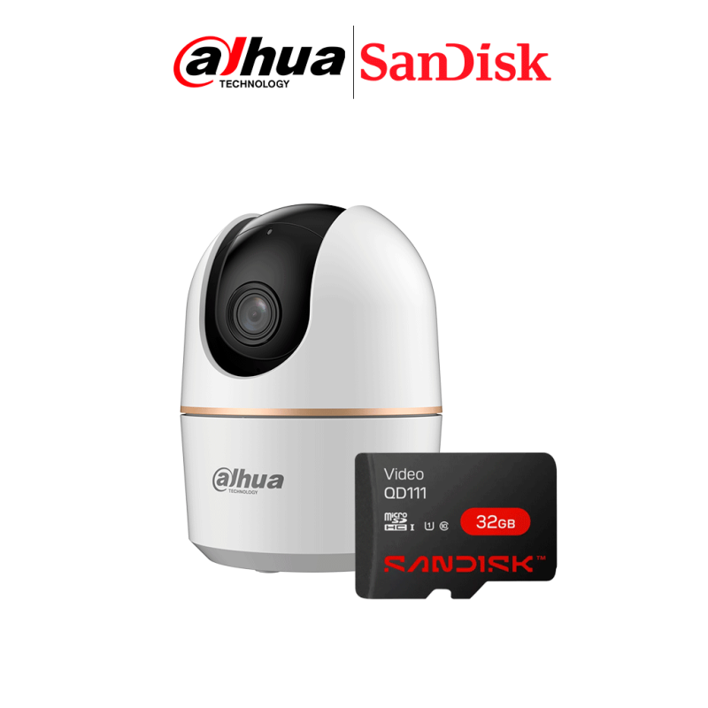 DAHUA DH-H3A - Cámara IP Domo Motorizado Wifi de 3 Megapíxeles con IA, autotracking, audio bidireccional (micrófono y altavoz),