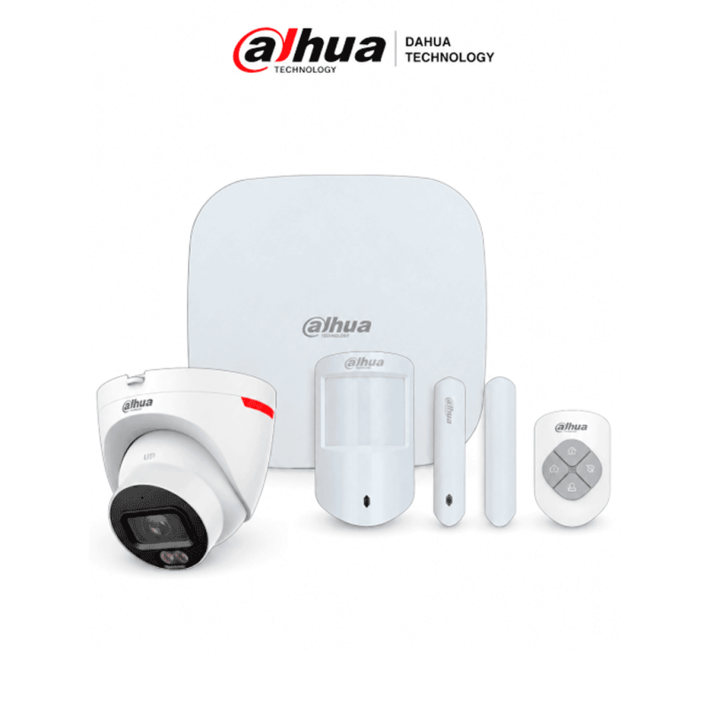 DAHUA PAQUETE HOME SECURITY - Paquete de intrusión diseñado para videoverificación, Incluye: KIT de intrusión inalámbrico + Cáma