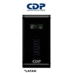 CDP R-SMART 1010 - UPS 1000VA  /  500W  /  Pantalla LCD  /  10 Terminales de salida  /  5 Salidas con respaldo y regulación AVR