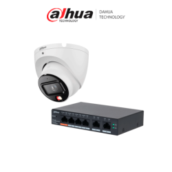 DAHUA DH-CS4006-4ET2ET-60 - 1 Switch PoE de 6 Puertos Administrable con 4 PoE y 2 uplink /  65 W PoE /  DoLynk Care
