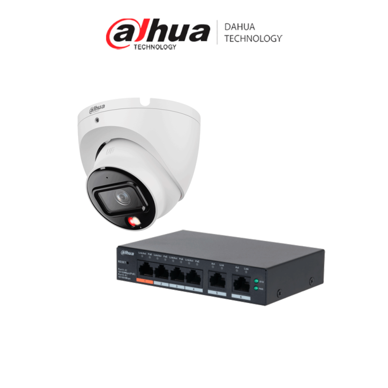 DAHUA DH-CS4006-4ET2ET-60 - 1 Switch PoE de 6 Puertos Administrable con 4 PoE y 2 uplink /  65 W PoE /  DoLynk Care