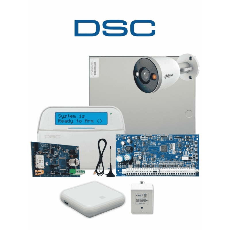 DSC NEO-LCD-LE4050 CON HUB -DAHUA IP - Kit Neo 32 Zonas Panel HS2032  /  Teclado Alfanumérico HS2LCDN
